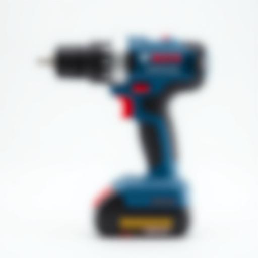 Gerudi impak tanpa kord berwarna biru dan hitam.